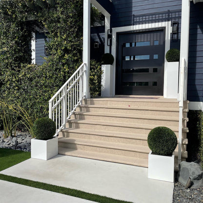 Large Block Fiberglass Planter with 20″ Topiary				
(1 in Stock)