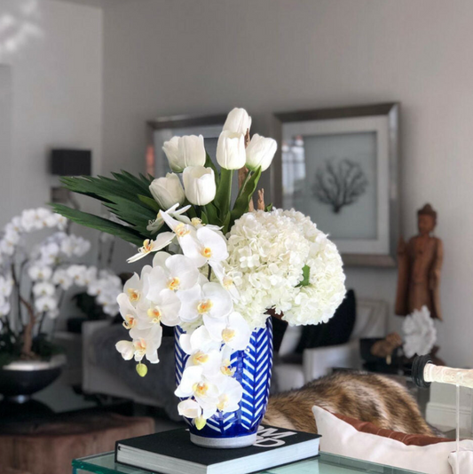 Inca Vase with Mixed Bouquet.