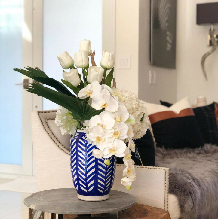 Inca Vase with Mixed Bouquet.