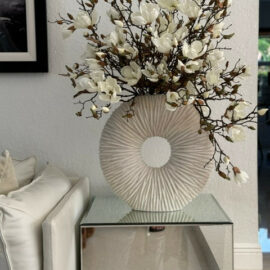 Large Eternity Vase with Magnolias and Driftwood