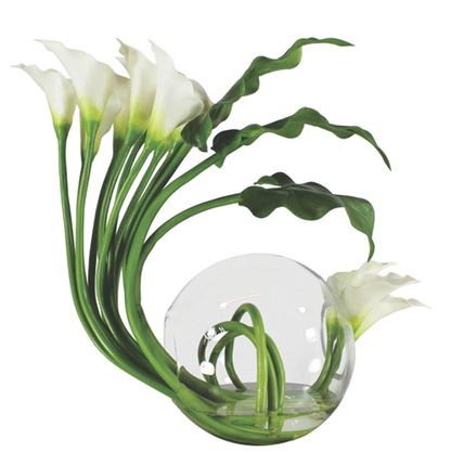 Crosswinds vase with calla lilies				
(Out of Stock)